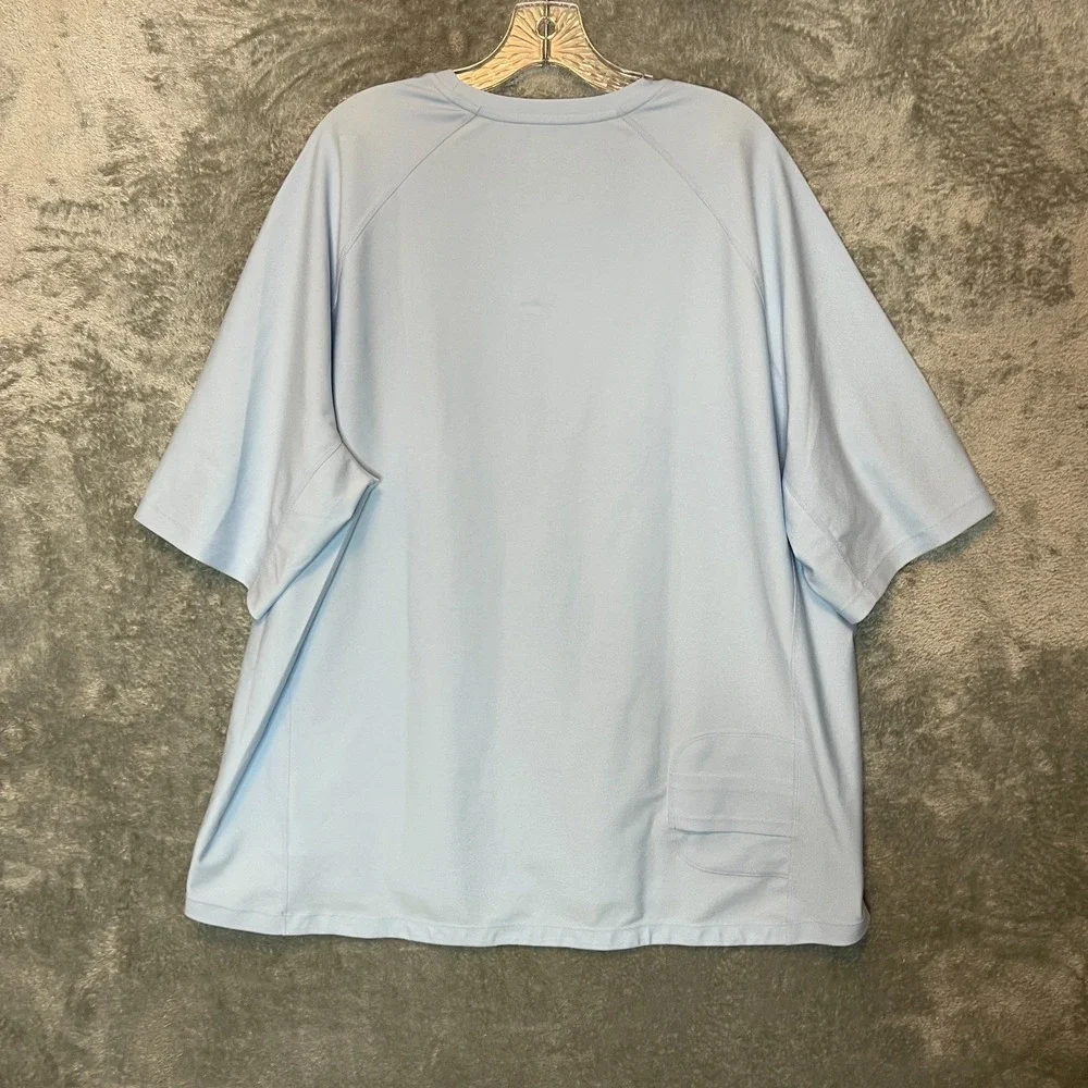 Coolibar Mens 2XL Hightide SS Swim Shirt UPF 50 Sun Protection Rash Guard Blue